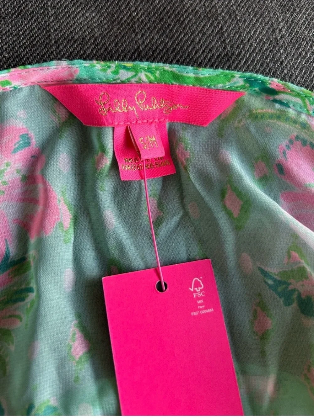 NWT Lilly Pulitzer Cuca Floral Maxi Caftan Oh diamond girl SZ s/m - Picture 3 of 4
